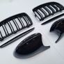BMW 3 Series E90 E91 Pre-Lci Kidney Grilles & Mirror Covers Set Brand New Image 4