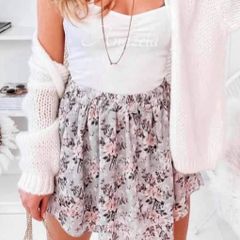 Double layer floral skirt uni size