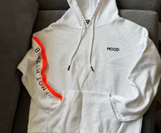 White hoodie, size XXS