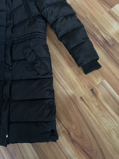 Next black longline puffa coat age 10 as new!