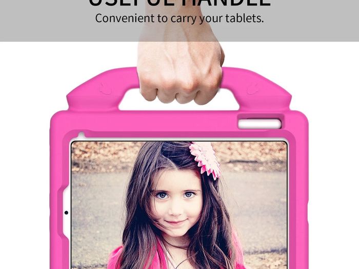 For Apple iPad Mini 6 Kids Friendly Case Shockproof Cover With Thumbs Up - Pink