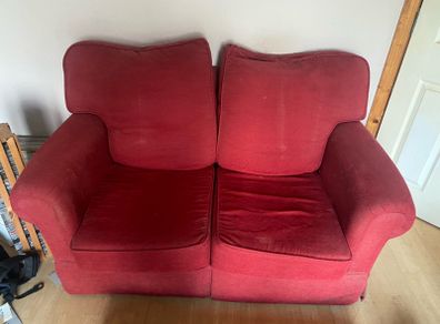 Free Red 2 seater couch