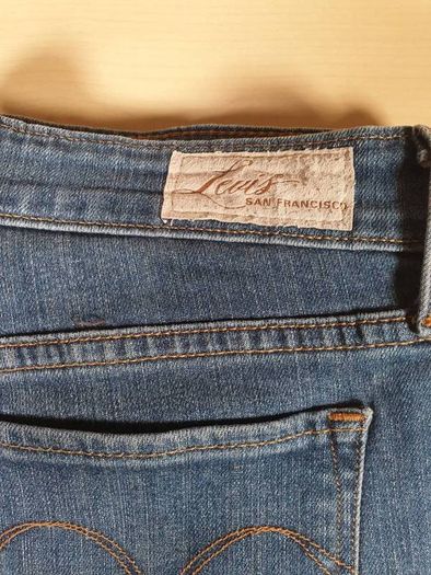 womens LEVI's San Francisco slight curve skinny dark blue denim jeans Size 6 W 28 L 30 zip fly