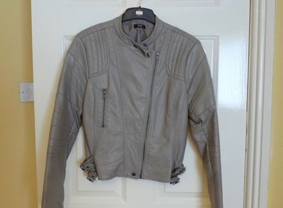 Unique colour & style - Leather Look Jacket size 12
