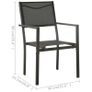 3 Piece Outdoor Dining Set Steel Image 8