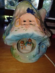 Vintage Ceramin Fairy House Tealight