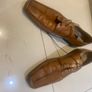 Mens Tan Leather Shoes (Vintage Style) Image 2