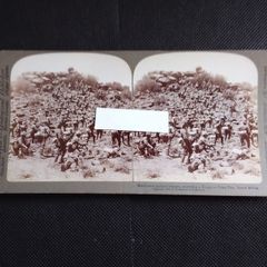 Boer War : Stereoscopic Photo Card " Methuen's Gallant Infantry " 1900s