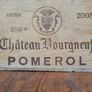 Vintage Wooden Wine Crate Chateau Bourgneuf 2005 Pomerol Image 2