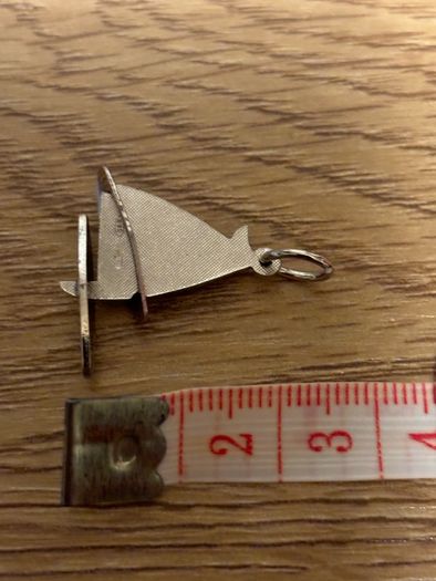 A Pair of Vintage Silver Boat Pendants
