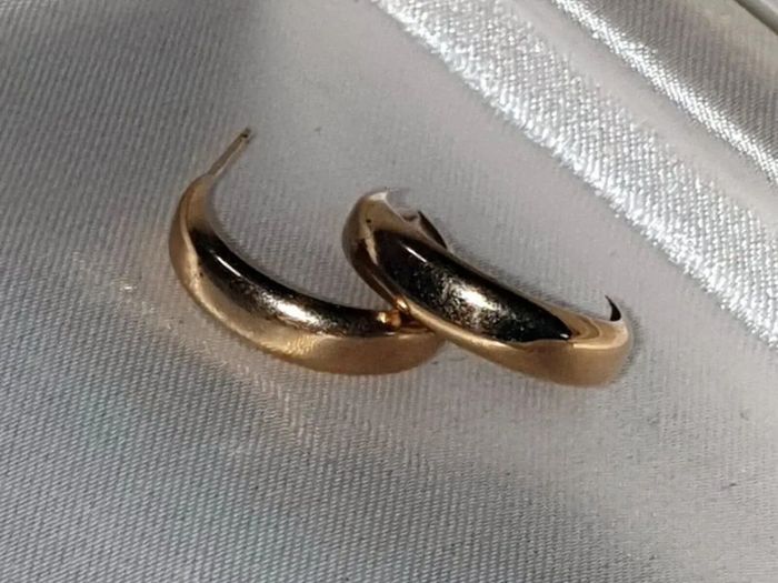 Vintage Hallmarked 9ct Gold 'Demi' Hoops