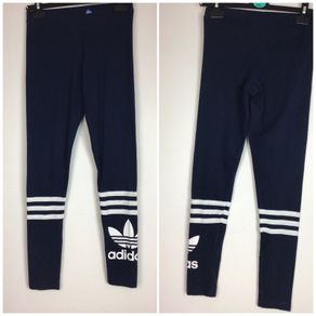 Adidas Ladies Navy blue Logo leggings size 8 includes post