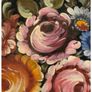 Large Vintage Handpainted Florentine Italin Serving Tray Floral Still life Image 5