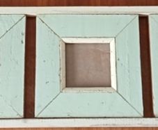 Turquoise Rustic Collage Frame for 5 Photos or Prints