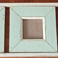 Turquoise Rustic Collage Frame for 5 Photos or Prints