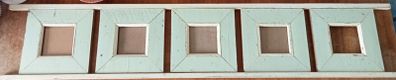 Turquoise Rustic Collage Frame for 5 Photos or Prints