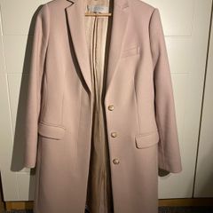 Hobbs 80% Wool Coat UK 10 Warm Blush Pink / Beige | Excellent Condition