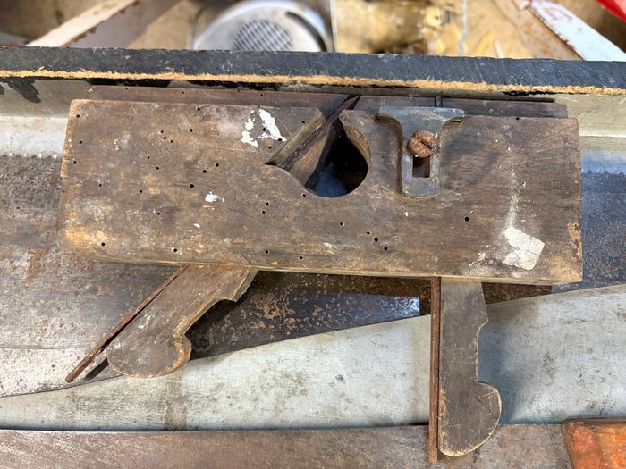 Large vintage tool box and tools