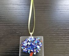 Small glass tree decorative hanging