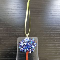 Small glass tree decorative hanging
