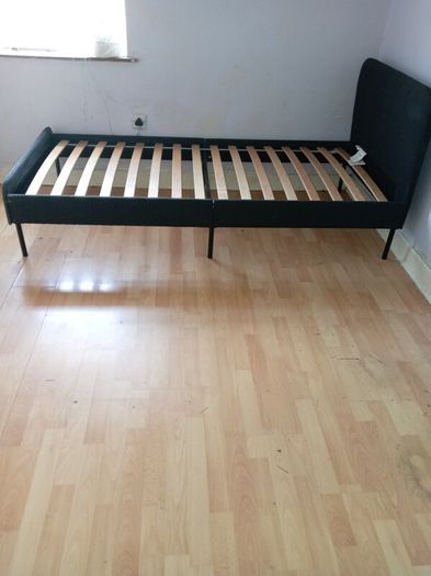IKEA single bed with memory foam mattress rarely used.. Cover on mattress can be zipped off and washed.. Also 32inch Samsung TV with unit and dvd player 80