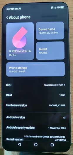 RedMagic 7S Pro - 18GB RAM / 512GB - Ultimate Gaming Beast (Boxed, Read Desc)