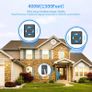 Wireless Doorbell, Waterproof Twin Wall Plug-in Cordless Door Chime Kit with 400m Range, 38 Chimes, 4-Level Volume & Blue Light, Best for Plug in Door Entry Bell Image 5