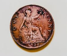 1936 George V UK Penny