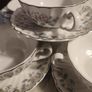 Rare find 10 pieces set Johnson Brothers Ironstone Snow White Pattern  5 soup bowls and soup saucers Image 2