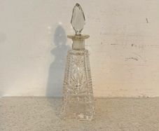 Antique Czech Crystal Perfume Bottle 1930s