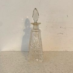 Antique Czech Crystal Perfume Bottle 1930s