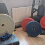 Squat rack, bar and plates for sale Image 3
