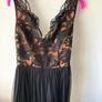 Black tulle lace maxi dress Image 2