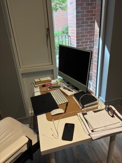 desk and chair