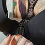 Black Front Closure Underwire Lingerie Bra With Lace Detail 85B Image 3