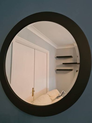 Round Black mirror set of 3