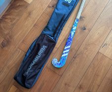 hockey stick and bag