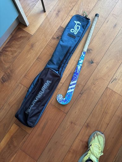 hockey stick and bag