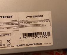 Pioneer car radio/cd player
