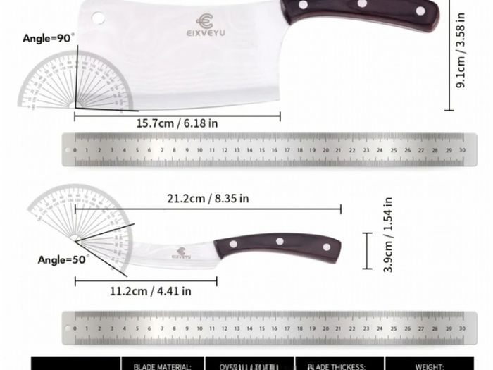 Kitchen knives (set). New, in packaging. Sharp and comfortable