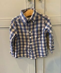 Rocha Little Rocha long sleeve check shirt 12-18