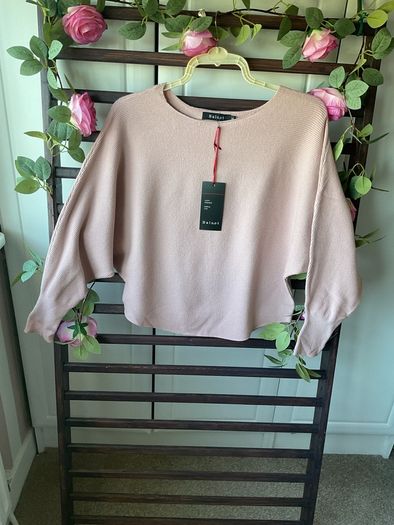 jumper Bnwt dusky pink batwing style jumper size xsmall (uk 8)
