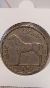 Coin 1955,1967 Irish Half Crown Coin Old Ireland Vintage 1/2c Horse Harp