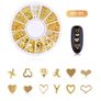 Gold 3D Metal Rivet Nail Art Decoration Image 2