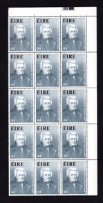 1983 Ireland Andrew Jackson Seventh U.S. President Commemorative Stamps Block of 15 Mint Never Hinged (MNH)
