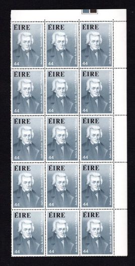 1983 Ireland Andrew Jackson Seventh U.S. President Commemorative Stamps Block of 15 Mint Never Hinged (MNH)
