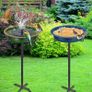 40 Inch Bird Feeding Bowl & Water Point Standing, Metal Bath for Wild Birds, Large Frost-Proof Winterproof (Blue) Image 6