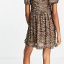 River island brown and cream zebra print dress Image 3