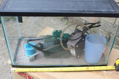 Small 20L Glass Fish Tank / Nano Aquarium Shell (40x20x25cm) & Accessories