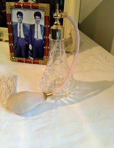 Vintage Etched Glass Atomiser